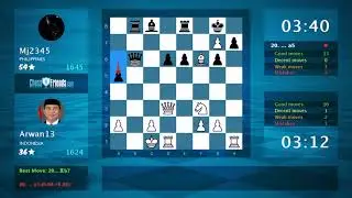 Chess Game Analysis: Arwan13 - Mj2345 : 1-0 (By ChessFriends.com)