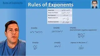 Rules of Exponents (Simplifying Expressions with Exponents)