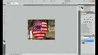 How to Paint Flag on a Face in adobe Photoshop - Tutorial (7)