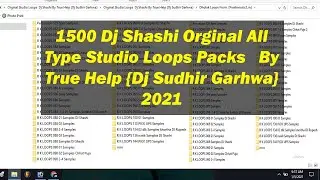 Orginal Studio Loops Dj Shashi By True Help {Dj Sudhir Garhwa} 2021
