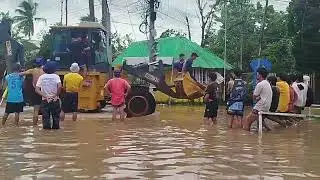 Ang mga pag rescue ng mga equipment SA baha, bagyong Kristen Cam sur