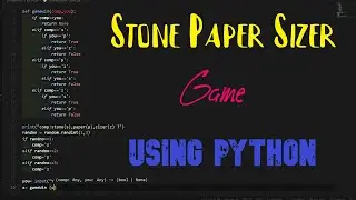 stone paper sizer game using python || easiest way to make game || sayan senapati
