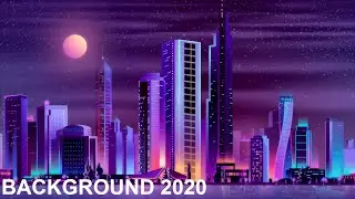 Illustrated city background video