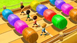 Wii party U - Battle Minigames ( Master Difficulty ) Daisy vs Daisuke vs Ren vs Misaki