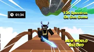 1:34 Speedrun On Gun Game [NEW WORLD RECORD] (Roblox Bedwars)