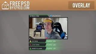 Free Twitch Overlay Template - Stone Fire Cam v2 Fliped - PSD - Free Download
