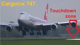LATE LANDING Cargolux 747F 18R Schiphol