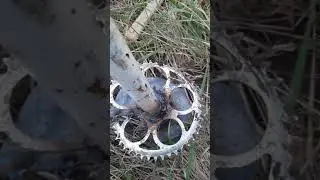 Шнек (бур)  для бурения земли из звездочки велосипеда