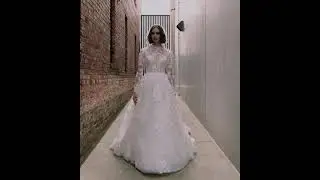 High-Neck Ballgown with Cotton Lace and Long Sleeves | LE1128 by Martina Liana Luxe