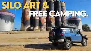 Silo Art and FREE CAMPING | STICK SHED |  FJ Cruiser | Stunning SUNSET