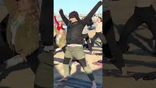 When she wants to do yoga but....