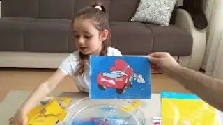 KUM BOYAMA :) Elsa ve Pamuk Prenses  kum boyama yapıyoruz :)