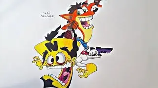 Como Dibujar a Crash Bandicoot y a Neo Cortex | How To Draw Crash Bandicoot | Crash CTR | ALEX STAR