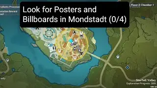 Look for Posters and Billboards in Mondstadt (0/4) || Genshin Impact