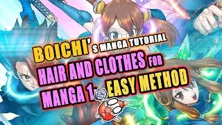 [MANGA TUTORIAL]HAIR AND COSTUME DESIGN FOR MANGA PART 01. #BOICHI