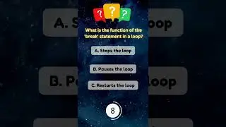 What is the function of the 'break' statement in a loop? #python #quiz #programming