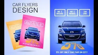 Very Simple Car Flyer design | Photoshop CC 2018