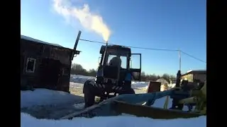 Неудачно съездил в лес по дрова на МТЗ, , купил компрессор.