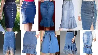 Энг сунгги модадаги  джинси юбкалар фасонлари/СТИЛЬНЫЕ ДЖИНСОВЫЕ ЮБКИ