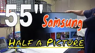 Samsung Led TV UN55NU7100FXZA half dark screen repair