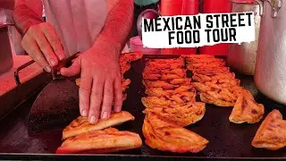 Best Mexican street food in GUADALAJARA, Mexico |TACOS de BARBACOA + street food tour in Santa Tere