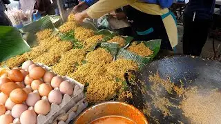 통큰 할머니 스킬! 에그 스크램블, 계란 후라이 볶음면, 인도네시아 길거리음식 - Great grandma skills! Scrambled, fried egg noodles