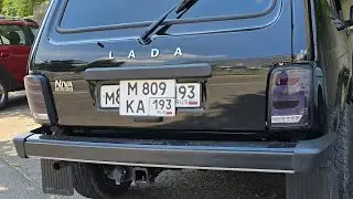 Нива Легенд Туапсе. Сделал дублирующий номер на крепление для велосипеда.