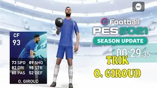 TRICKS TO GET OLIVIER GIROUD IN POTW EUROPE CHAMPION IN EFOOTBALL PES 2021 MOBILE NO REOPENT
