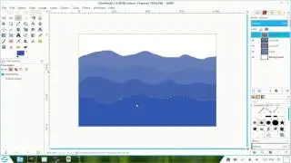 Mountains silhouette art