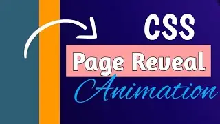 Create Page Reveal Animation For Your Website Using HTML & CSS