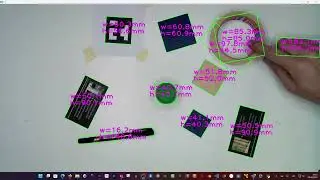 Demonstration of measuring objects using the ArUco marker and opencv
