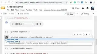 Using Spleeter to split music and accompaniment