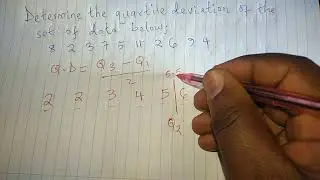 QUARTILE DEVIATION OF A SIMPLE SET OF DATA.