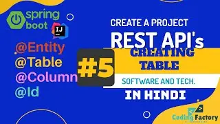Spring boot create table @Entity @Table using JPA in Hindi #5 |Spring boot tutorial | Coding Factory