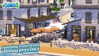 WATERFRONT CAFE & RESTAURANT SPEEDBUILD (no CC) | The Sims 4