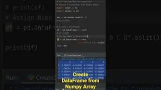Create a Pandas DataFrame from Numpy Array 