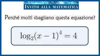 Perché molti sbagliano questa equazione logaritmica?