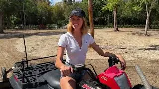 Testing out my new Titan attachments grading blade pulled by my 4-wheeler with Willow Hand