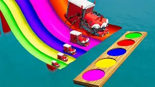 Big & Small CURSED Choo-Choo Charles VS Portal Trap in BeamNG.drive