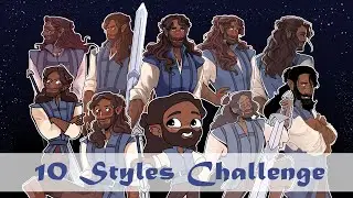 Draw This in 10 Styles Challenge | w My BG3 Tav