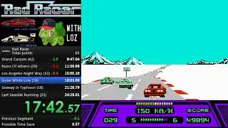 Rad Racer (NES) Speedrun 24:23.70 with 67,762 Points (OLD)