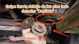 Golpea fuerte debajo del asiento derecho Chevrolet Aveo, Cambio de bujes de puente de suspensión 👍