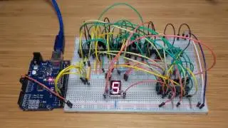 7-segment LED control with 7400-series Combinational Logic LEAP