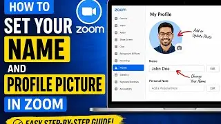 How to Set Your Name and Profile Picture in Zoom Meeting | Zoom Profile Setup Tutorial