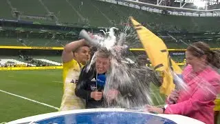 La Rochelle players 'interrupt' Ronan O'Gara's post-Champions Cup final interview