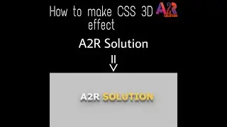 How to make 3D effect using HTML & CSS