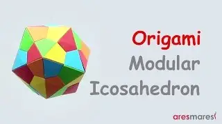 Origami Triangle Edge modules Icosahedron (intermediate - modular)