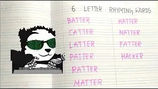 6 Letter Rhyming Words