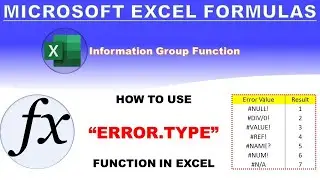 Types of Error in Excel