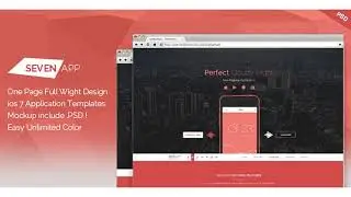 Seven App - One Page App Landing Page | Themeforest Website Templates and Themes